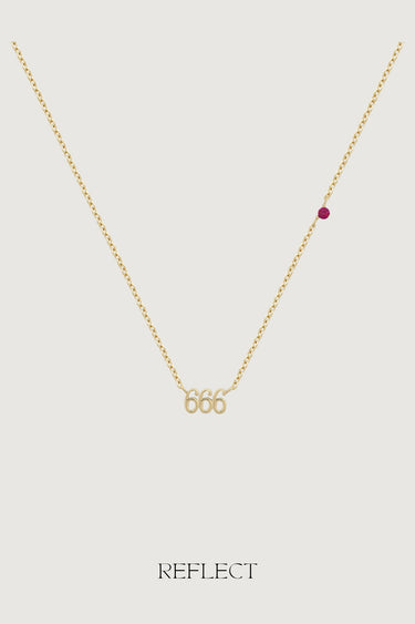 ANGEL NUMBER 666 CHOKER NECKLACE - REFLECT - GOLD - STUDIO JO STORE